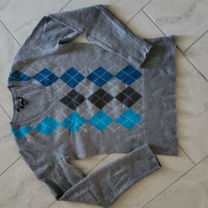 Apt 9 cashmere argyle sweater